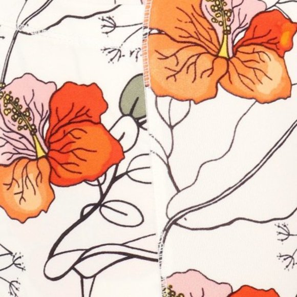 SHOSHO Small Floral Biker Shorts Active Tummy Control W/Pockets - Picture 7 of 10